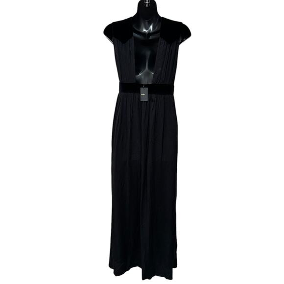 NWT Maje Rudette Open Back Velvet Maxi Dress - Picture 5 of 9